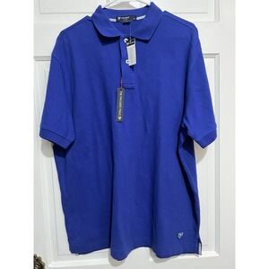 NEW‎ Size Mens Large Blue Polo Shirt Daniel Cremieux